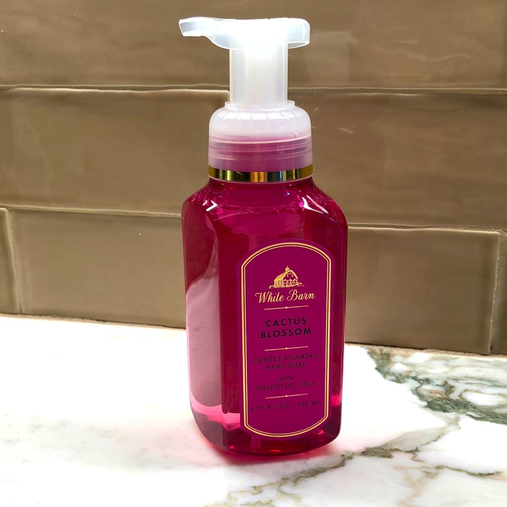 White barn cactus blossom hand soap